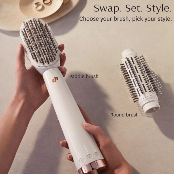 T3 AireBrush Duo Interchangeable Hot Air Blow Dry Brush - Picture 2 of 4